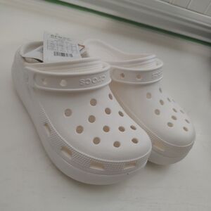 Crocs Kids White Platform Clogs